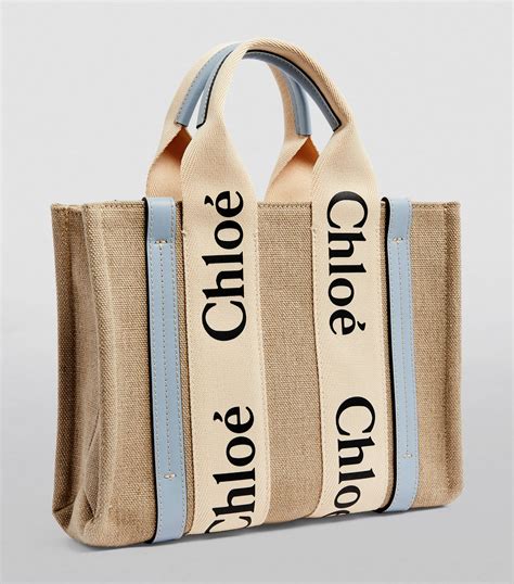 chloe blue tote bag